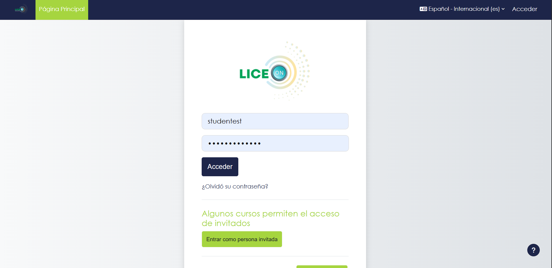 Vista previa del proyecto Liceo On