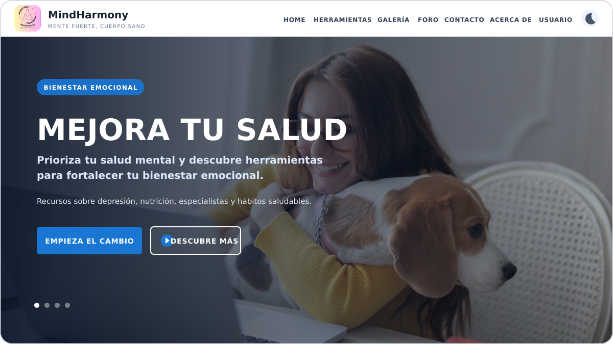 Vista previa del proyecto MindHarmony