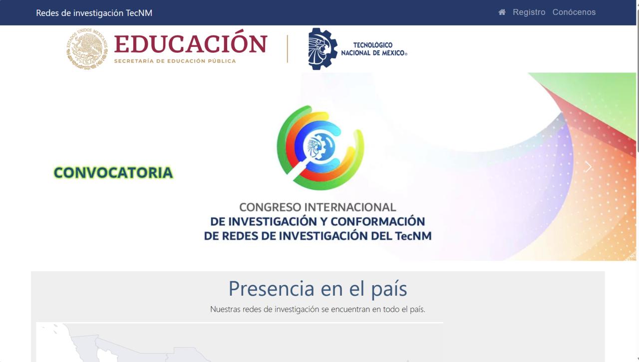 Vista previa del proyecto Redes de Investigación
